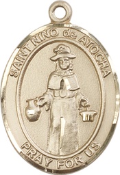 [7214KT] 14kt Gold Nino de Atocha Medal