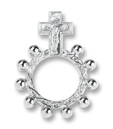 [HI-958] Silver Rosary Ring  sold in inc of 25-P65
