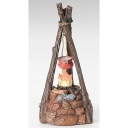 [RO-54322] 3.75&quot; B/O LITED CAMPFIRE W/LED - Christmas