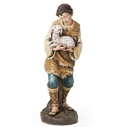 [RO-33512] 39" Scale Color Shepherd/Lamb - Christmas