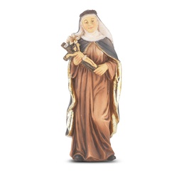 [HI-1735-416] 4" Cold Cast Resin Hand Painted Statue of St Catherine of Siena