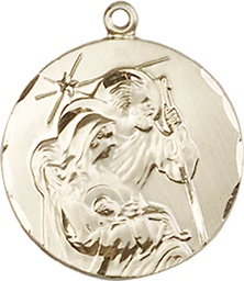 [4245GF] 14kt Gold Filled Holy Family Medal