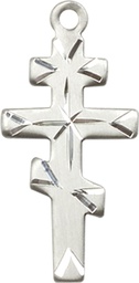 [5416SSY] Sterling Silver Greek Orthodox Cross Medal