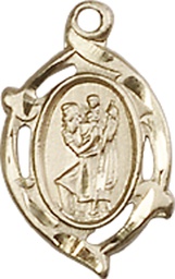 [4152CGF] 14kt Gold Filled Saint Christopher Medal