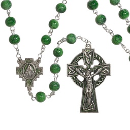 [TS046] Irish 7mm Marble Rosary