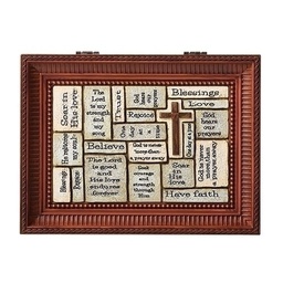 [RO-B0172] Crossword Music Box Brown