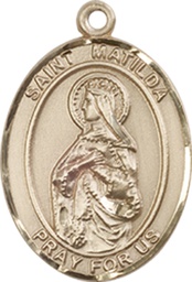 [8239KT] 14kt Gold Saint Matilda Medal