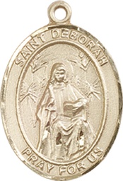 [8286KT] 14kt Gold Saint Deborah Medal
