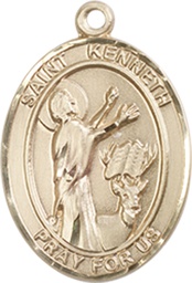[8332KT] 14kt Gold Saint Kenneth Medal