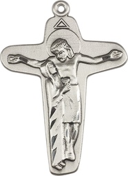 [6261SS] Sterling Silver Sorrowful Mother Crucifix Medal