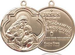 [4199KT] 14kt Gold Blessed Sacrament Medal