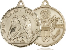 [0201KT2] 14kt Gold Saint Michael Army Medal
