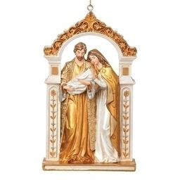 [RO-136143] 5"H Holy Family Ornament In - Arch - Christmas