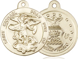 [0342KT1] 14kt Gold Saint Michael Air Force Medal