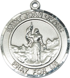 [7053RDSS] Sterling Silver Saint Joan of Arc Medal