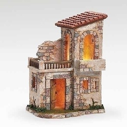 [RO-55625] 15&quot;H Led Inn - For 5&quot; Scale Nativity Figures - Christmas