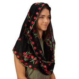 [J2591] Infinity Floral Chapel Veil