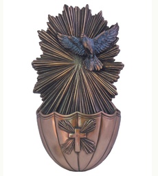 [SR-75734] Holy Spirit Font - Cold Cast, Bronze 6&quot;