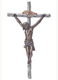 [SR-72690-PB] 16in. Crucifix – Pewter, Bronze