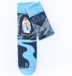 [SR0767] Our Lady of Lourdes Socks - Adult
